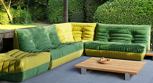 Как правильно выбрать кресло на балкон-6, стильный диван ДеФранс на веранде в цветах комбо